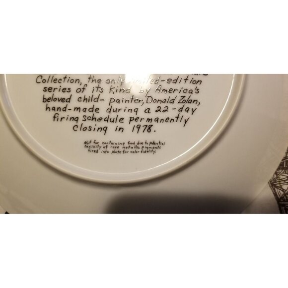 Donald Zolan Collector Plate - Picture 6 of 6